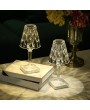 Akrilik Kristal Led Şarjlı Masa Üstü Lamba Şamdan
