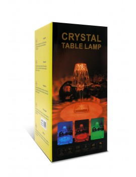 Akrilik Kristal Led Şarjlı Masa Üstü Lamba Şamdan